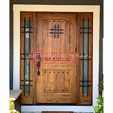 Ömürlük İroko Ağacı Özel Ölçü Villa Giriş Kapısı ER0275