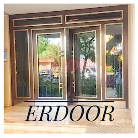 Ferforjeli Camlı Bina Giriş Kapısı ER0104