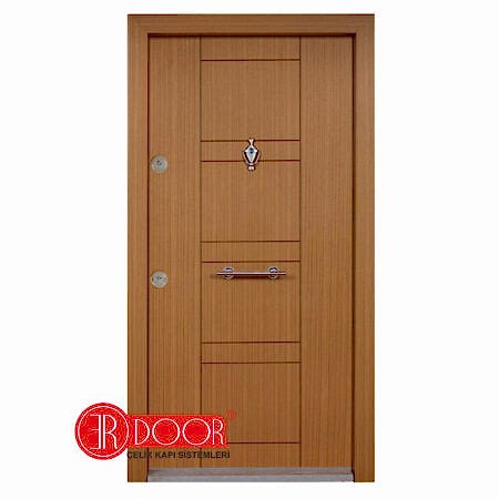 Modern İnce Çizgili Çelik Kapı Özel Yapım ve Ölçü – ER9103